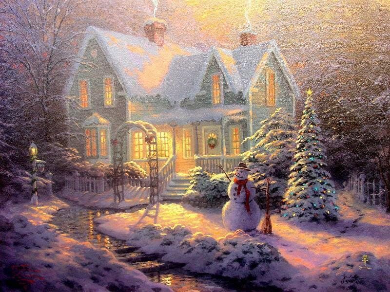 Thomas Kinkade Blessings of Christmas